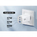 Зарядний пристрій ASOMETECH GaN 67W PPS PD+QC4.0 3-порти (USB + 2 Type-C) White