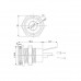 Гніздо живлення металеве DC099 5.5 x 2.1 мм із захисним ковпачком