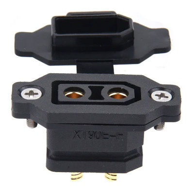 Роз'єм живлення Amass XT90E-F  з гвинтиками і заглушкою, на корпус.