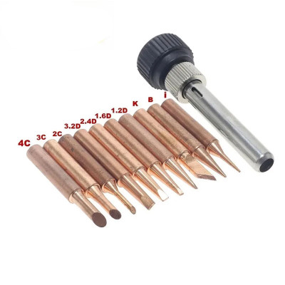 Набір мідних жал для паяльника 900M-Т 10 шт. з тримачем