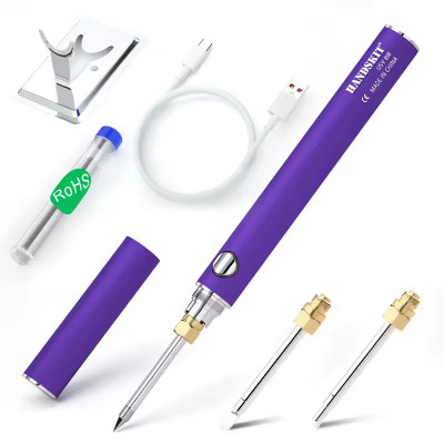 Бездротовий паяльник HANDSKIT 8 Вт USB з регульованою температурою, Фіолетовий