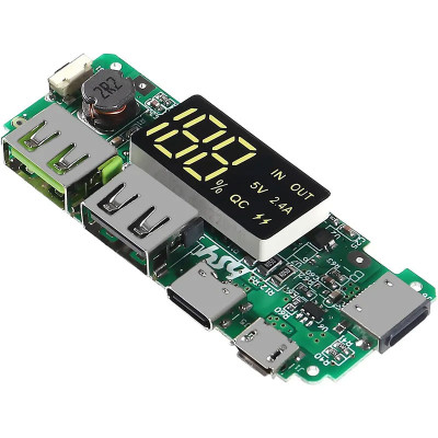 Модуль H961-U V6.1, плата-контролер Powerbank з LED дисплеєм 5V, 2.4A