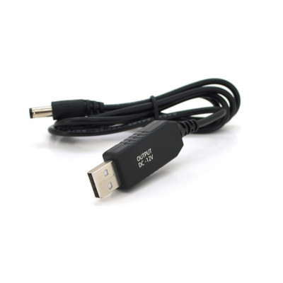 Кабель живлення для роутера USB to DC 5.5x2.5mm 12V 1.0m