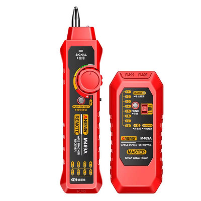 Інтелектуальний тестер мережевого кабелю ANENG M469A RJ45 RJ11 RED