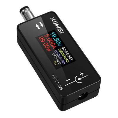 Тестер Kowsi KWS-DC28 багатофункціональний DC 5.5x2.5, TFT Display 0.96", 4-30V, 0-12A, 0-360W, Black