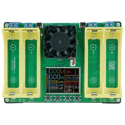 Тестер ємності та опору акумуляторних батарей 21700 4-канальний